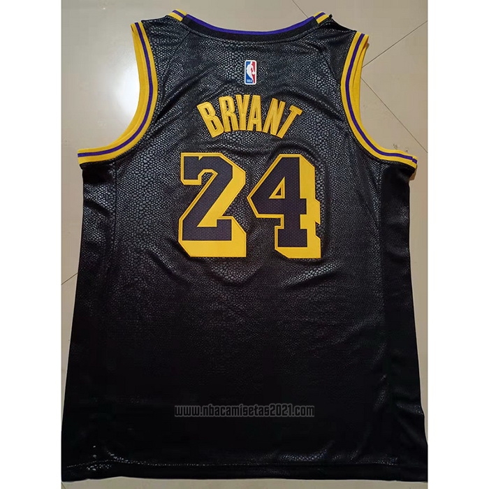 Camiseta Los Angeles Lakers Kobe Bryant #8 24 Black Mamba Negro